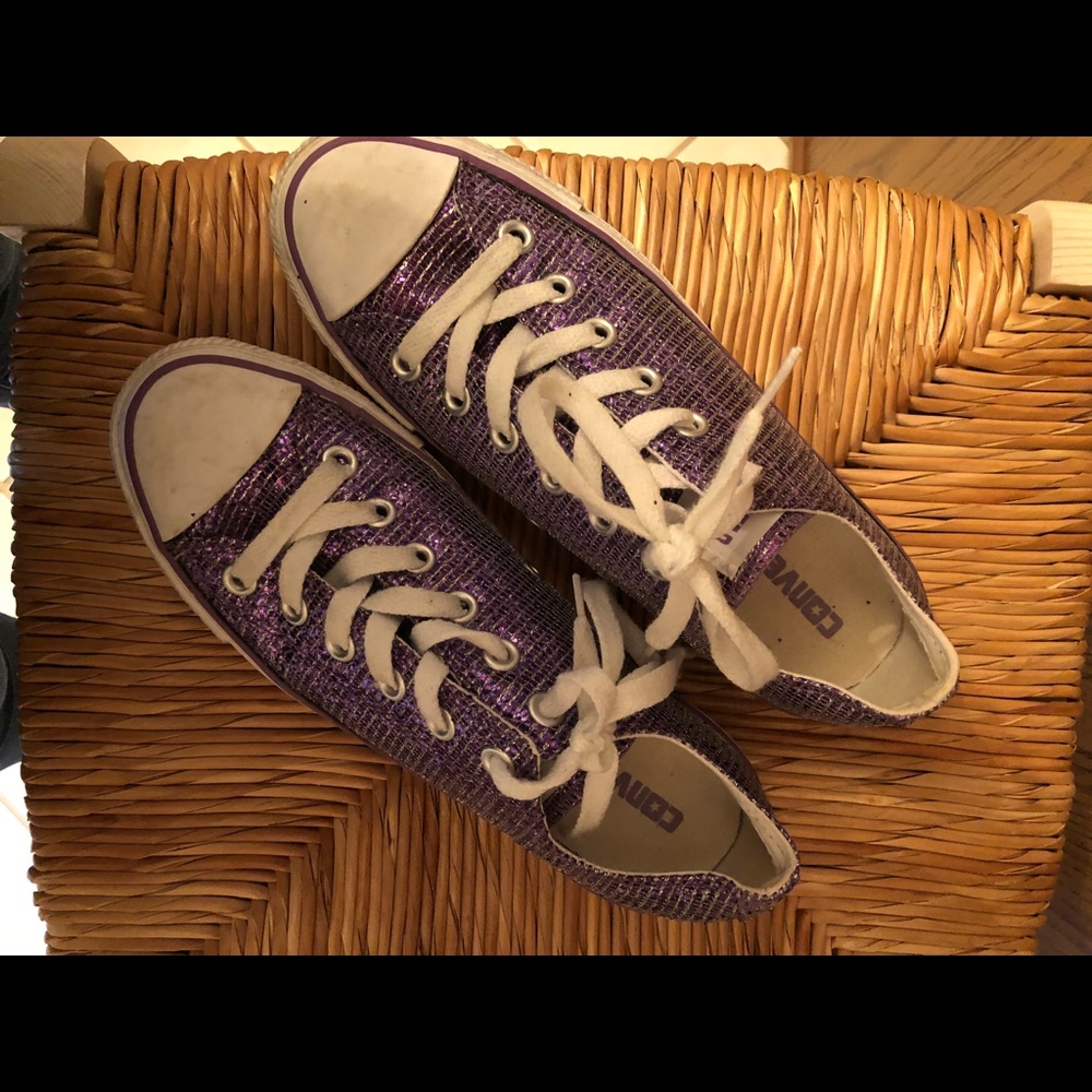 Purple Sparkly Converse